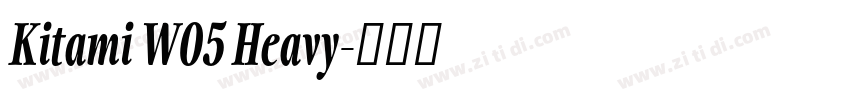 Kitami W05 Heavy字体转换